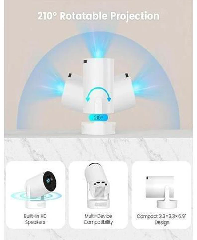 Alt view image 12 of 14 - Realm Portal Projector - Fake Window Projector with 30+ Built-in Fantasy Scenes, Reading Ambience Projector, 100" Screen from 2m, Built-in Speaker & Automatic Focus, for Immersive Reading