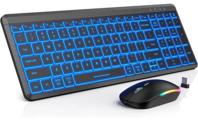Alt view image 8 of 14 - SABLUTE Mechanical Gaming Keyboard and Mouse, Ultra Compact Backlit Mini Keyboard with 100-Keys, 7 RGB Lighting Modes, Fully Programmable Keys & Anti-Ghosting for Gaming, PC, Windows, Gamer, Office