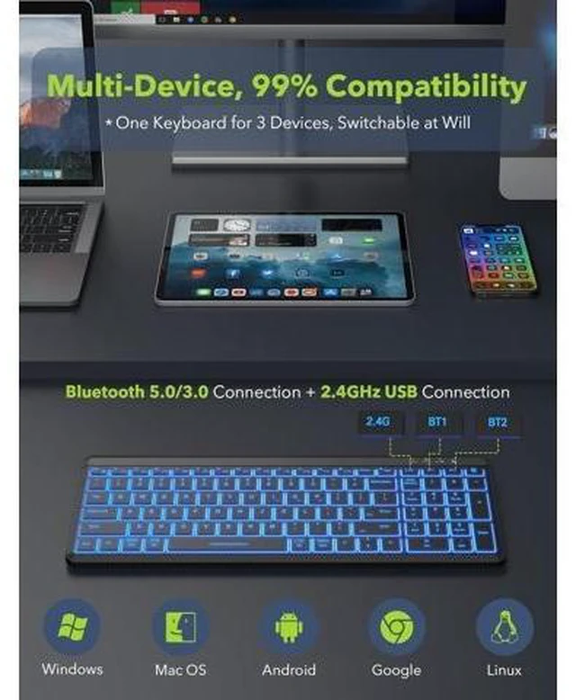 Alt view image 9 of 14 - SABLUTE Mechanical Gaming Keyboard and Mouse, Ultra Compact Backlit Mini Keyboard with 100-Keys, 7 RGB Lighting Modes, Fully Programmable Keys & Anti-Ghosting for Gaming, PC, Windows, Gamer, Office