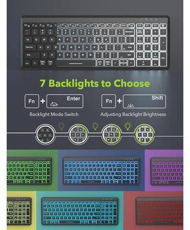 Alt view image 10 of 14 - SABLUTE Mechanical Gaming Keyboard and Mouse, Ultra Compact Backlit Mini Keyboard with 100-Keys, 7 RGB Lighting Modes, Fully Programmable Keys & Anti-Ghosting for Gaming, PC, Windows, Gamer, Office