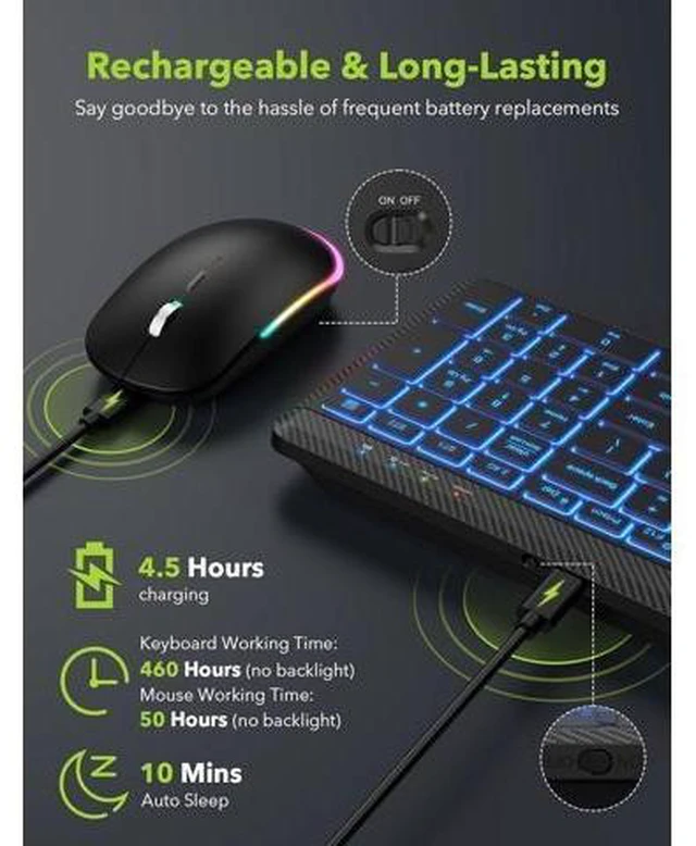 Alt view image 12 of 14 - SABLUTE Mechanical Gaming Keyboard and Mouse, Ultra Compact Backlit Mini Keyboard with 100-Keys, 7 RGB Lighting Modes, Fully Programmable Keys & Anti-Ghosting for Gaming, PC, Windows, Gamer, Office