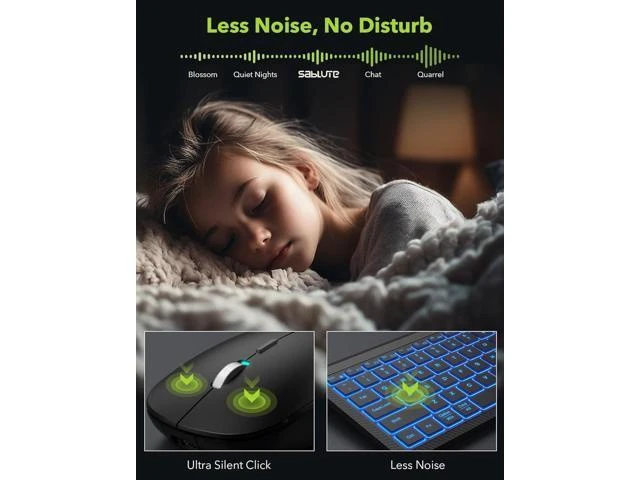 Alt view image 13 of 14 - SABLUTE Mechanical Gaming Keyboard and Mouse, Ultra Compact Backlit Mini Keyboard with 100-Keys, 7 RGB Lighting Modes, Fully Programmable Keys & Anti-Ghosting for Gaming, PC, Windows, Gamer, Office