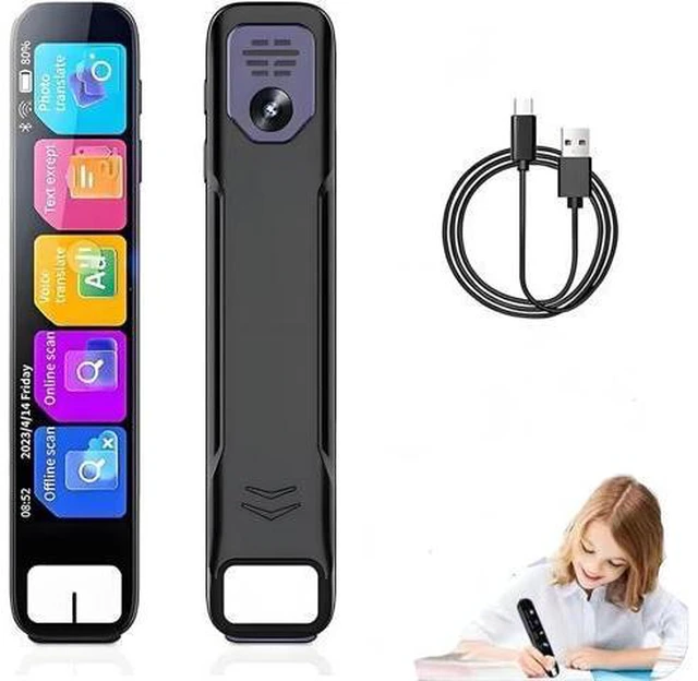Alt view image 8 of 14 - Scan Sense Pen, 2025 New ScanSense AI Smart Pen - Instant AI Answers for Math, History & More Offline Translation (60+ Languages), Camera, Bluetooth, Music & File Storage(Black)