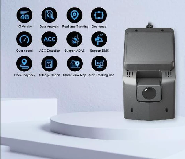 Alt view image 7 of 8 - QURO 4G Dashcam ADAS Dash Cam GPS Front and Rear Camera WIFI Fleet Management Platform Monitor Liveview Tracking for Trucks Taxi Cars