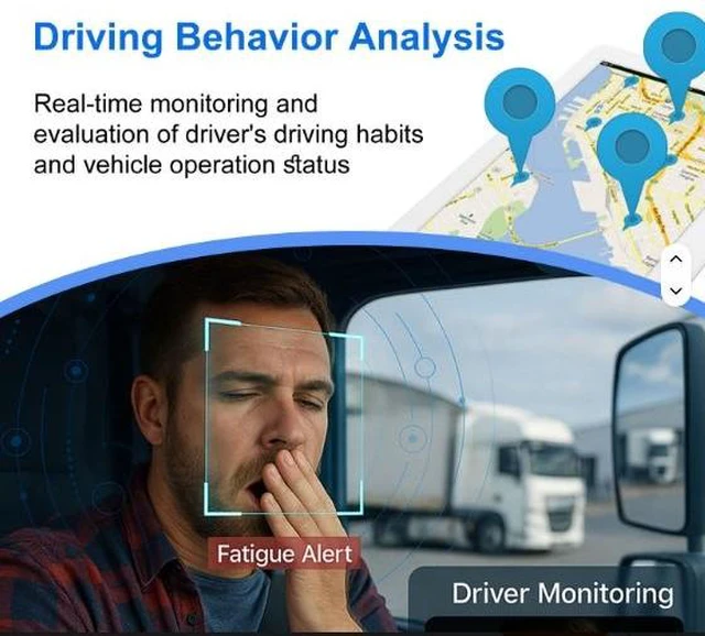 Alt view image 6 of 8 - QURO 4G Dashcam ADAS Dash Cam GPS Front and Rear Camera WIFI Fleet Management Platform Monitor Liveview Tracking for Trucks Taxi Cars
