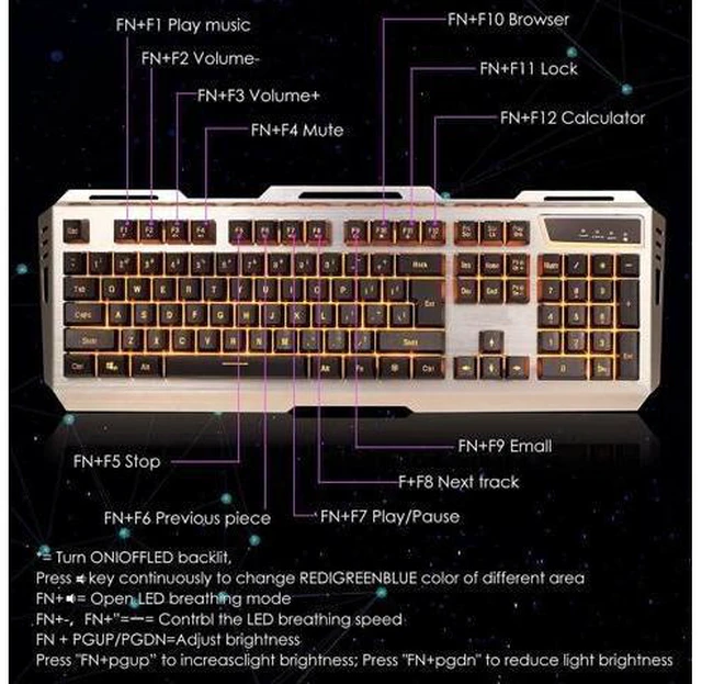 Alt view image 8 of 12 - Keyboard and Mouse Gaming Keyboard and Mouse Light up Mouse and Keyboard Combo Wired Keyboard and Mouse Combo Computer Keyboard and Mouse Orange Backlit Keyboard LED Keyboard and Mouse for Xbox PS4