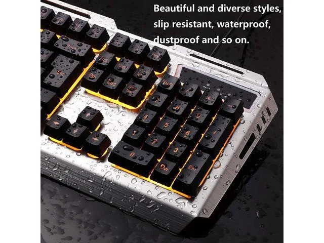 Alt view image 11 of 12 - Keyboard and Mouse Gaming Keyboard and Mouse Light up Mouse and Keyboard Combo Wired Keyboard and Mouse Combo Computer Keyboard and Mouse Orange Backlit Keyboard LED Keyboard and Mouse for Xbox PS4