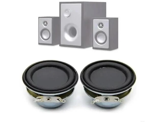 Alt view image 10 of 12 - 2Pcs 40MM Full Speakers 4 Ohm 5W Enthusiast DIY Flat Rubber HiFi Speaker