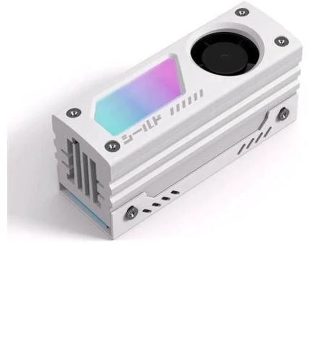 Alt view image 8 of 14 - Shield ARGB M.2 SSD Heatsink with Build-in 20mm PWM Fan, Premium Aluminum Design,5V 3-Pin ARGB Sync, High-Performance SSD Cooler for M.2 2280-White-1 Pack