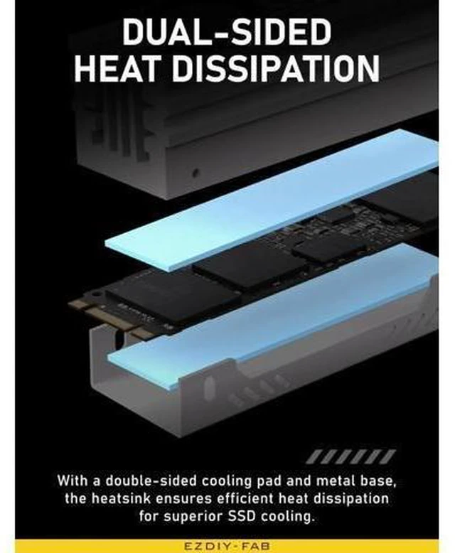 Alt view image 11 of 14 - Shield ARGB M.2 SSD Heatsink with Build-in 20mm PWM Fan, Premium Aluminum Design,5V 3-Pin ARGB Sync, High-Performance SSD Cooler for M.2 2280-White-1 Pack