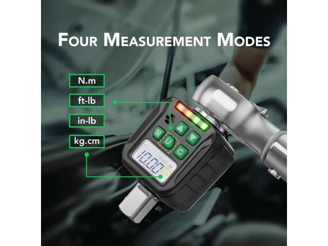 Alt view image 9 of 14 - Digital Torque Wrench Adapter Set 1/2" Drive,Electric Wrenches,Snap on Digital Inch Pound Torque Wrench,1/4",3/8" Torque Adapter for Car,Motorcycle & Automotive (7.4-147.5 Ft-lb/10-200 Nm)