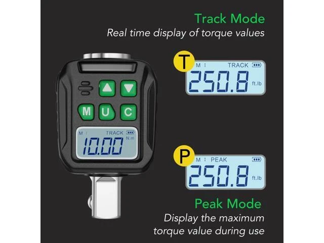 Alt view image 11 of 14 - Digital Torque Wrench Adapter Set 1/2" Drive,Electric Wrenches,Snap on Digital Inch Pound Torque Wrench,1/4",3/8" Torque Adapter for Car,Motorcycle & Automotive (7.4-147.5 Ft-lb/10-200 Nm)