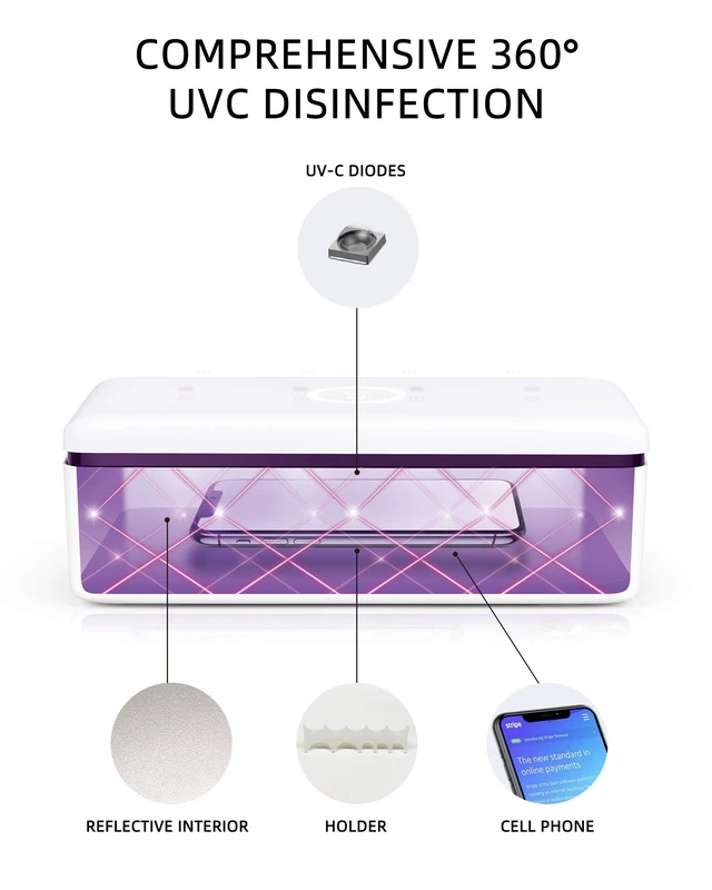 Alt view image 12 of 14 - UV Light Sanitizer Box, UVC Phone Sanitizer Box for Smartphone,Jewellery and Household Items