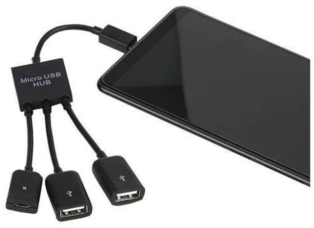 Alt view image 6 of 10 - Flash Disk 3 In1 Type-C Male To Female Micro OTG Port Game Cable Adapter 3 In1 Phone Adapter Cable For PC Mouse Keyboard