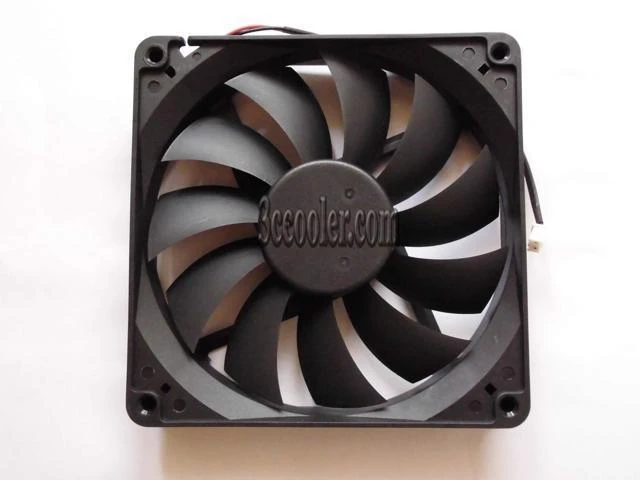 Alt view image 4 of 4 - Young Lin 130*25mm 13cm DFS132512M 12V 2.4W 2 wires 2 pins Case fan power cooler
