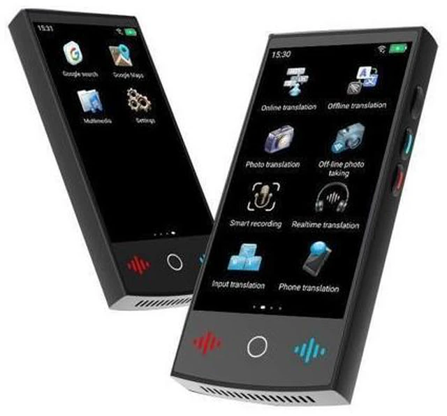 Alt view image 2 of 2 - QURO Languages Mini Translator with 17 Offline Smart AI Translation Color IPS Display Android WiFi Photo Real Time Features