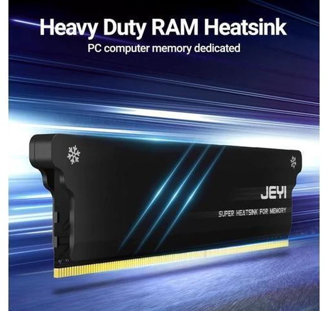 Alt view image 9 of 10 - RAM Heatsink Cooler with Thermal Pads for DDR3 DDR4 DDR5, Black 2-Pack
