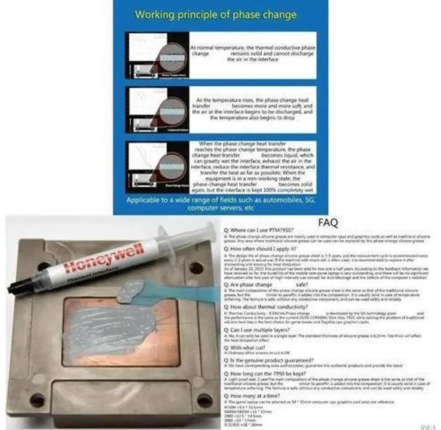 Alt view image 10 of 14 - PTM7950SP Paste Silicone Greases Phase Change Material For CPU GPU Laptops Computer Electronics Accessories