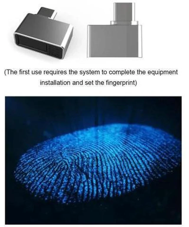 Alt view image 6 of 8 - Type-C Biometric Laptop PC Zinc Alloy Mini USB Fingerprint Reader USB Fingerprint Reader Module Device for Hello