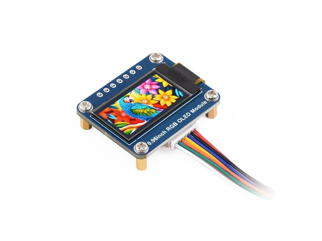 Alt view image 5 of 8 - 0.96inch OLED Display Module for Raspberry Pi/Arduino/STM32, 64×128 Resolution 65K Colors RGB OLED Screen, 3/4-wire SPI Interface, 3.3V / 5V