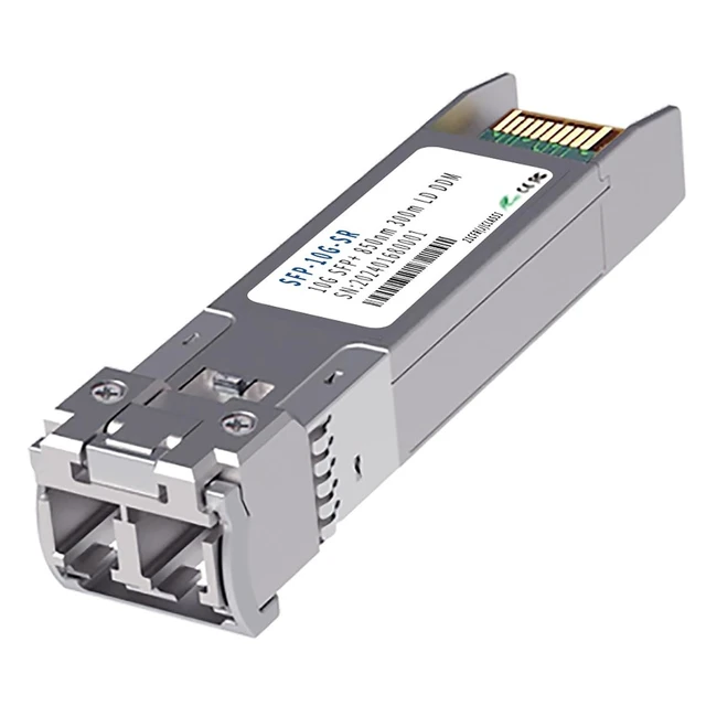 Alt view image 5 of 8 - 10G SFP+ SR Multimode Fiber Optical Module Dual LC Transceiver Wavelengh 850nm Hot-Swappable 300m 10Gbps Fiber Network Adapter Compatible with H3C, Cisco, Mikrotik (0°C~+70°C)