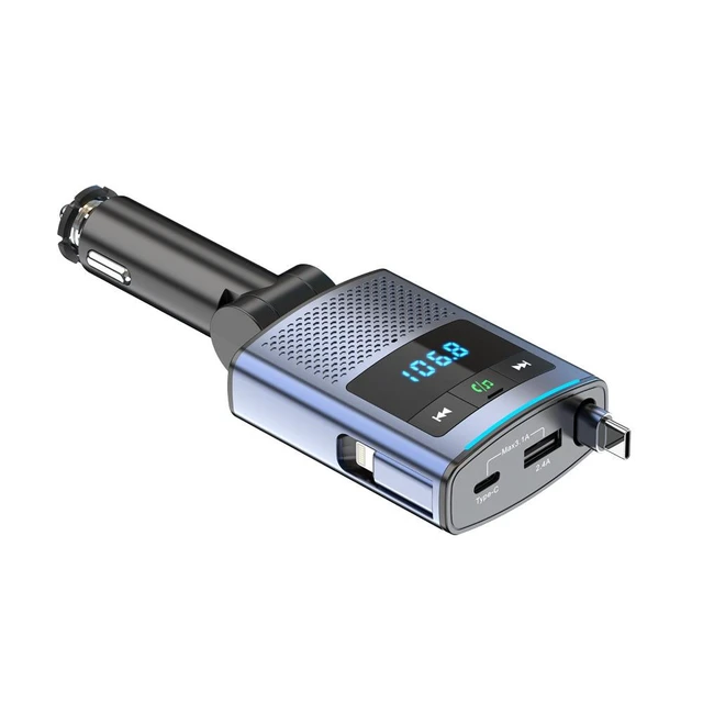 Alt view image 6 of 10 - Car-mounted Bluetooth extendable cable, car charger PD65W fast charging, notebook FM transmitter BC99, car charger