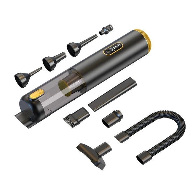 Alt view image 7 of 10 - Portable 18000Pa 3-in-1 cordless handheld metal mini vacuum cleaner, battery-powered, with brushless cleaning, suitable for vehicle use