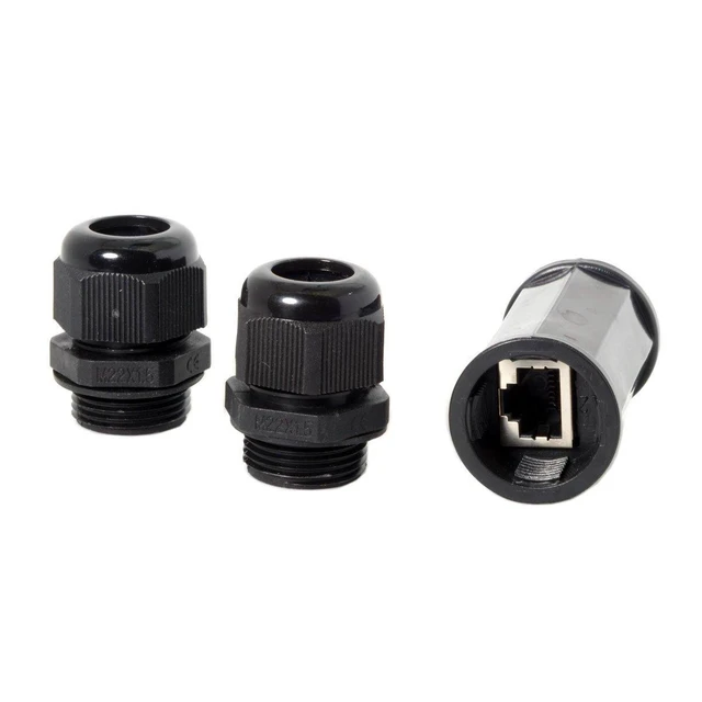 Alt view image 8 of 14 - RJ45 Waterproof Coupler RJ45 Female to Female LAN Ethernet Network Outdoor Extension Waterproof Dustproof Shielded Connector Adapter