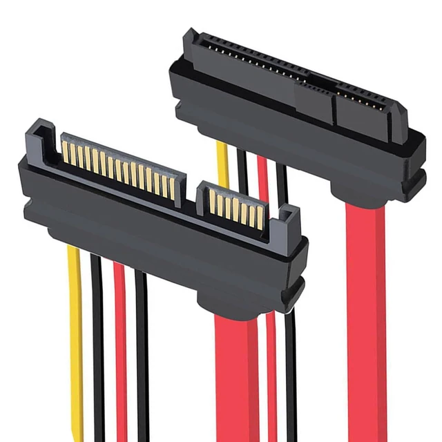 Alt view image 8 of 14 - SAS Cable SFF-8482 SAS 29 Pin to SATA 22Pin Hard Disk Drive Raid Extension Cable Unidirectional (No Integrated Chips) with 22 Pin SATA Power Port (10cm)