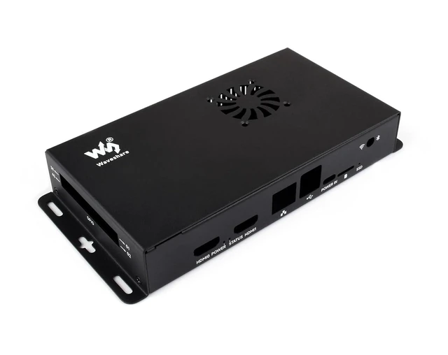 Alt view image 8 of 14 - Metal Case Compatible with Raspberry Pi Official Compute Module 5 IO Board, Comes with CM5 Cooling Fan and 40PIN GPIO Adapter