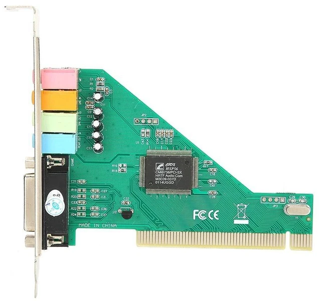 Alt view image 4 of 4 - PCI Sound Card 4.1 Channel Desktop Internal Audio Card High-Fidelity Audio Card CMI8738