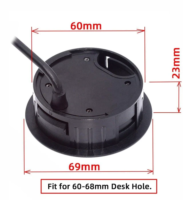 Alt view image 9 of 14 - USB 3.0 Multi HUB 5Gbps to SD TF USB-C 2 Port USB 60mm Desk Grommet Splitter Dock Station Micro-SD Card Reader for Desktop Desk Hole Laptop