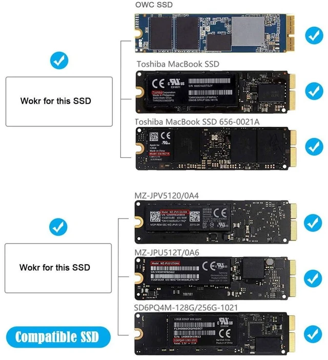 Alt view image 11 of 14 - PCI Express 4.0 PCI-E 4X Host to 12Pin+16Pin Contacts SSD Convert Card for 2013 2014 2015 2016 2017 Mac A1493 A1502 A1465 A1466