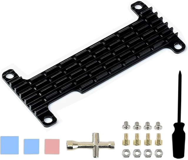 Alt view image 8 of 14 - Aluminum Heatsink Cooler with Thermal Tapes for Raspberry Pi Zero 2 W/WH