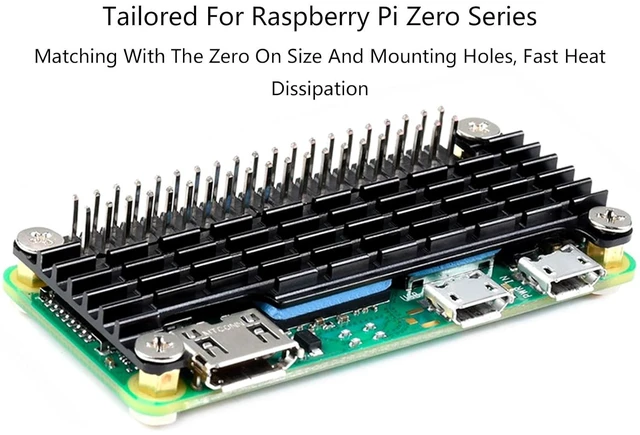 Alt view image 11 of 14 - Aluminum Heatsink Cooler with Thermal Tapes for Raspberry Pi Zero 2 W/WH
