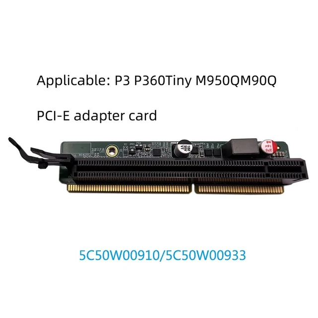 Alt view image 5 of 6 - PCIe Riser Adapter Board for Tiny Desktop Systems Network Card and GPU Expansion Compatible with M720Q M920X M910X P330 P350 M90Q Card (Tiny8 Version)