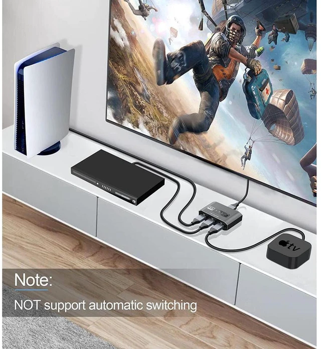 Alt view image 9 of 14 - HDMI 2.1 Switch 4K 120Hz, Aluminum 8K@60Hz HDMI Switch 3 in 1 out, 3x1 HDMI Switcher Selector, Support 4K@120Hz, Ultra HD, 4K HDMI Selector Switcher for Gaming Console eokCXOY