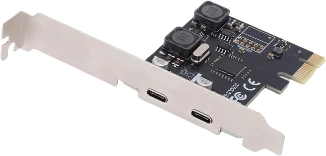 Alt view image 14 of 14 - 5Gbps PCIe to Type C Expansion Card, 2 Port PCIe USB 3.0 Expansion Card for Wins 7, 8, 10, PCIe X1 Interface for PCIE X1, X2, X4, X8, X16