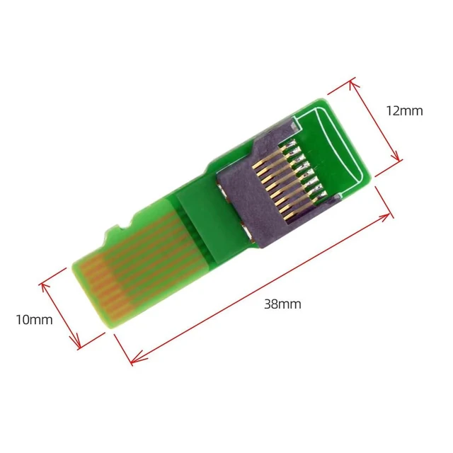 Alt view image 11 of 14 - 10pcs/Pack UHS-I TF Micro SD Male Extender to TF Card Female Extension Adapter PCBA Compatible with SD/SDHC/SDXC UHS-1 (Green PCB)