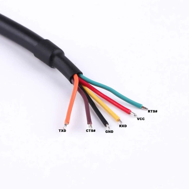 Alt view image 9 of 12 - FT232RL Chip USB to 5v TTL UART Serial Cable 6 Way Wire End, TTL-232R-5V
