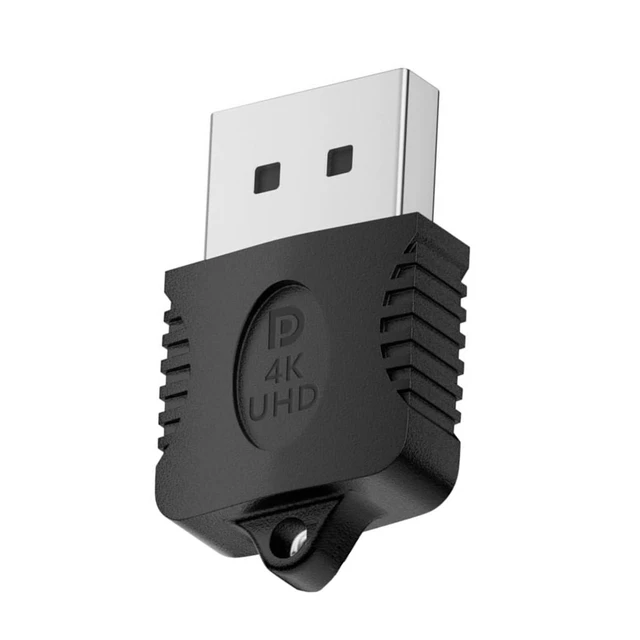 Alt view image 8 of 14 - DP Virtual Display Adapter Displayport Dummy Plug Headless Ghost DP Emulator Compatible with Remote Desktop Laptop Server NAS Black Color (4K@17hz)