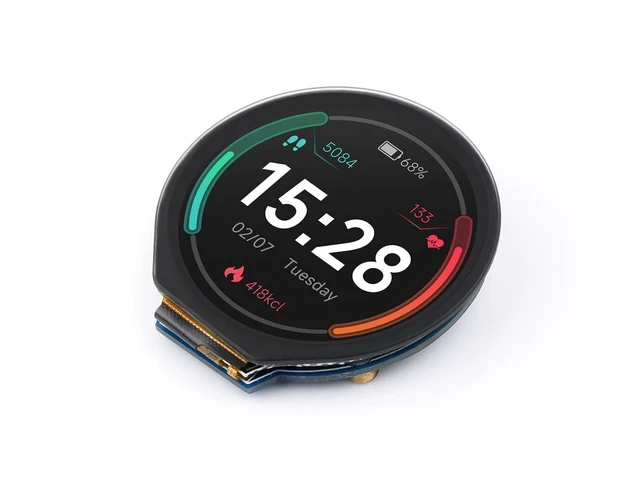 Alt view image 8 of 14 - 1.28inch Touch LCD Display Module, 240×240 Resolution Round LCD IPS Screen, 65K Colors Display, 4-Wire SPI and I2C Communication, Support Raspberry Pi/Raspberry Pi Pico/Arduino/STM32
