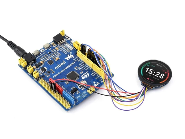 Alt view image 9 of 14 - 1.28inch Touch LCD Display Module, 240×240 Resolution Round LCD IPS Screen, 65K Colors Display, 4-Wire SPI and I2C Communication, Support Raspberry Pi/Raspberry Pi Pico/Arduino/STM32