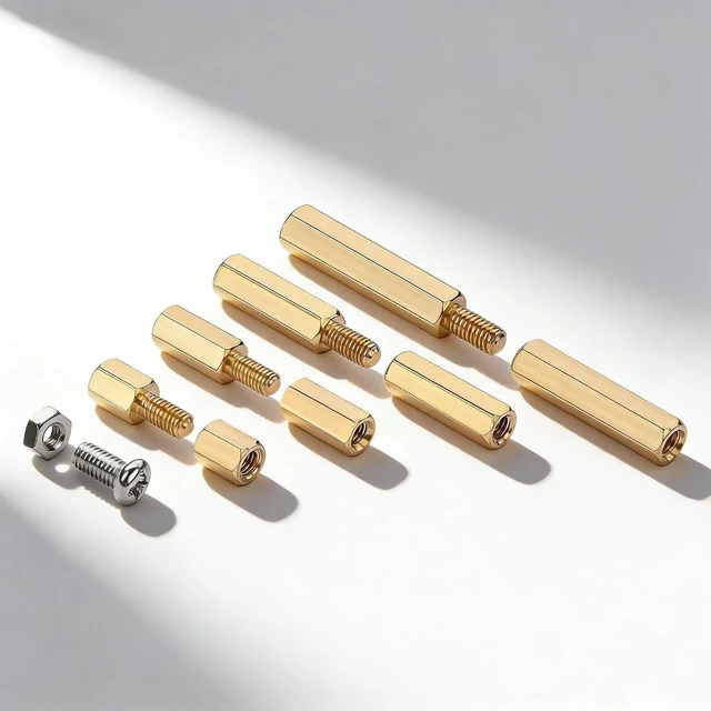 Alt view image 13 of 14 - 120PCS M3 Brass Spacer Standoff Set - Multipurpose Screws Nuts Kit for DIY Eurorack Synthesizer Computer Modification Creative Crafts