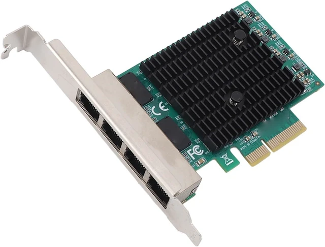 Alt view image 9 of 14 - PCIe Gigabit Network Card, Copper Cable PCI Express Gigabit Ethernet Card 4 Ports Plug and Play for Desktop PC