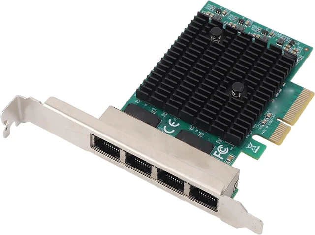Alt view image 12 of 14 - PCIe Gigabit Network Card, Copper Cable PCI Express Gigabit Ethernet Card 4 Ports Plug and Play for Desktop PC