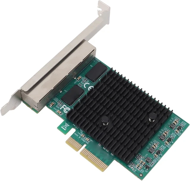 Alt view image 14 of 14 - PCIe Gigabit Network Card, Copper Cable PCI Express Gigabit Ethernet Card 4 Ports Plug and Play for Desktop PC