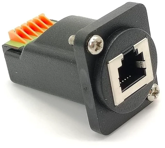 Alt view image 7 of 10 - Elecbee RJ11 RJ12 6P6C Breakout Board Terminal Block Connector Terminal Straight to RJ45 Straight Female(1PC)
