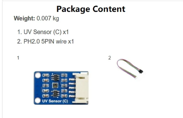 Alt view image 14 of 14 - Digital LTR390-UV Ultraviolet Sensor (C), Direct UV Index Value Output, I2C Bus 3.3V/5V,Compatible with Raspberry Pi/forArduino/STM32