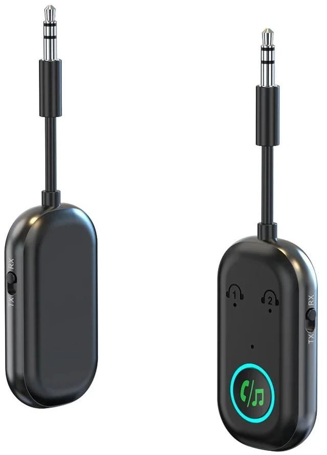 Alt view image 8 of 10 - BR08 In-car Bluetooth Dual-Function Receiver-Transmitter Hands-Free Calling Bluetooth 5.3 Adapter Supports Two Devices